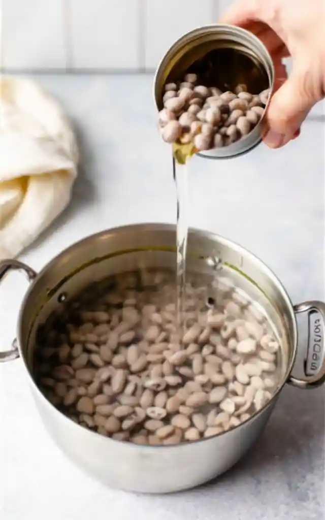 Rinsing and Draining Canned Black-Eyed Peas